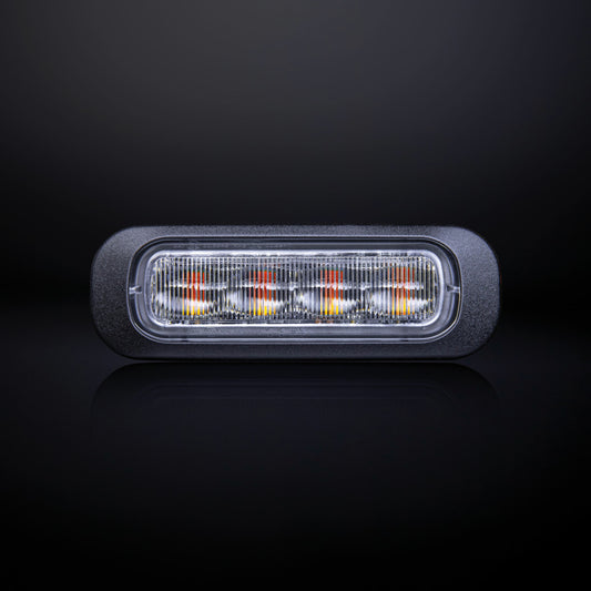 DARK KNIGHT STROBOSCOOPLAMP AMBER 4 LED HELDERE LENS