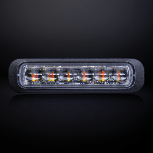 DARK KNIGHT STROBOSCOOPLAMP AMBER 6 LED HELDERE LENS