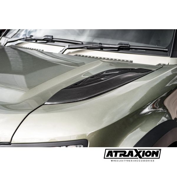 Motorkapventilatieopeningen van blootgesteld koolstofvezel voor Land Rover Defender 90/110
