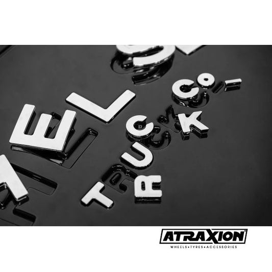 Chromen letters voor Chelsea Truck Company Harde reservewielhoes voor Land Rover Defender 90/110/130