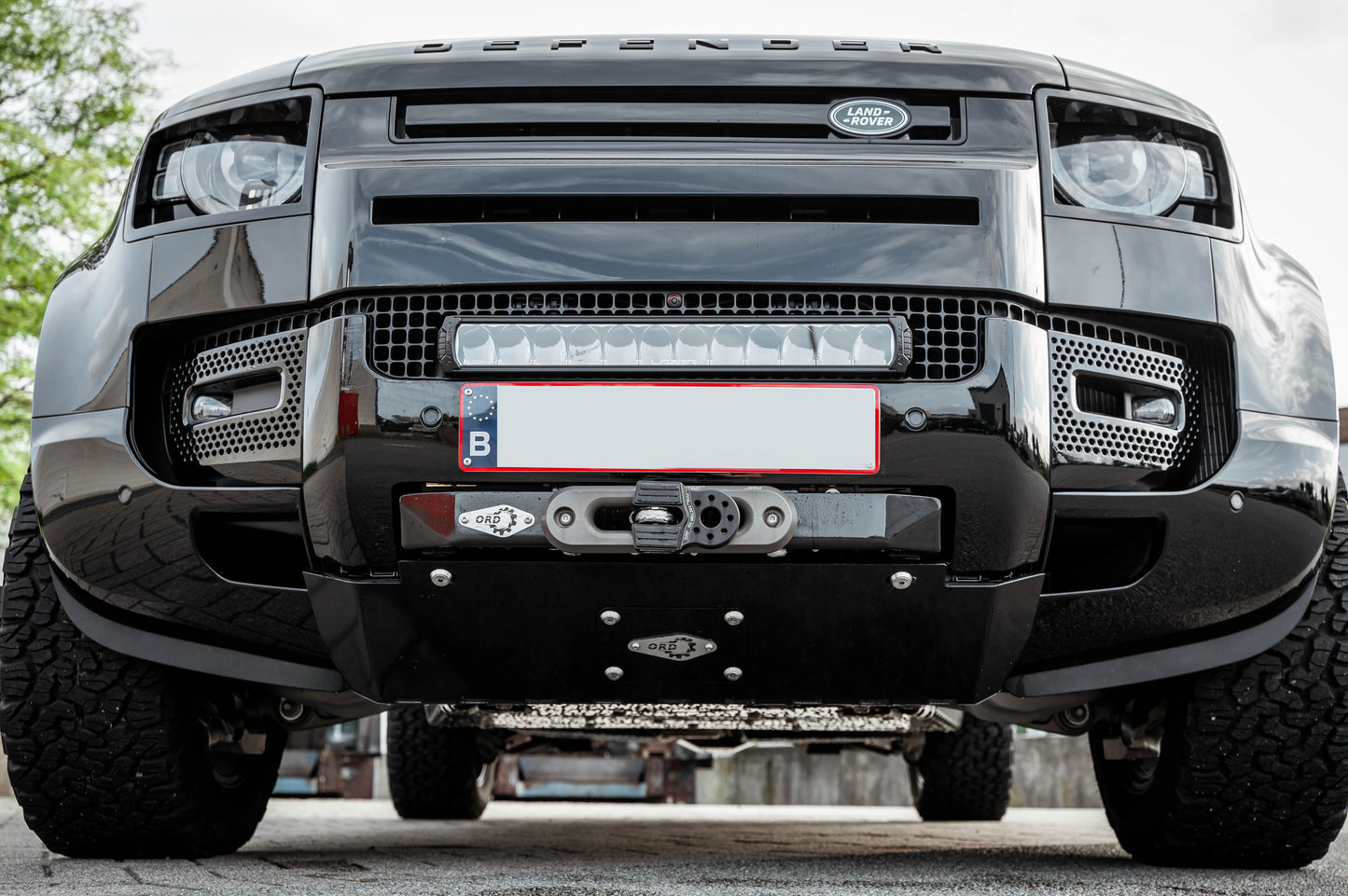 Support de treuil ORD + plaque de protection en aluminium