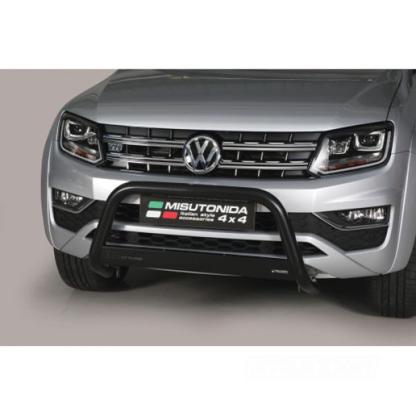 Misutonida inox in black coating Bullbar with crossbar 63mm for Amarok (Trend Line) ( 10-) -EU -cert