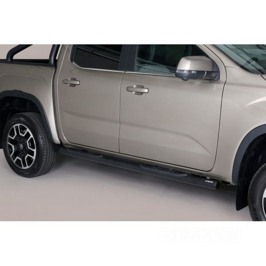 Misutonida black aluminium sidebar with steps for Amarok (23-) (DC!)