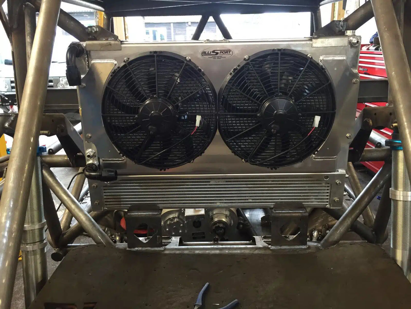 Radiator and oil cooling pack - Rear mounted - Allisport