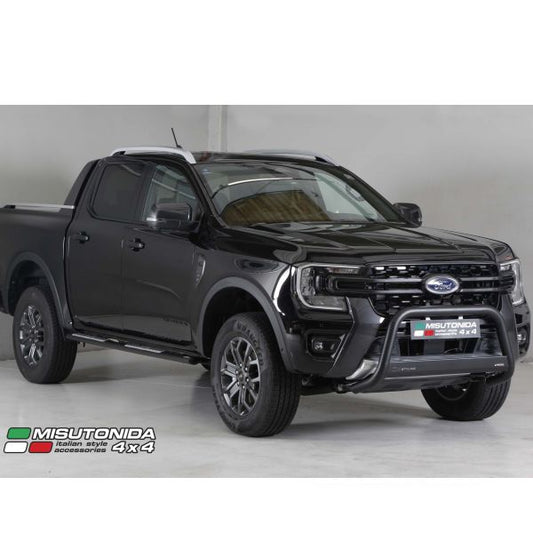 Misutonida inox in black coating bullbar with crossbar 63mm for Ranger (23+) DC -EU -cert