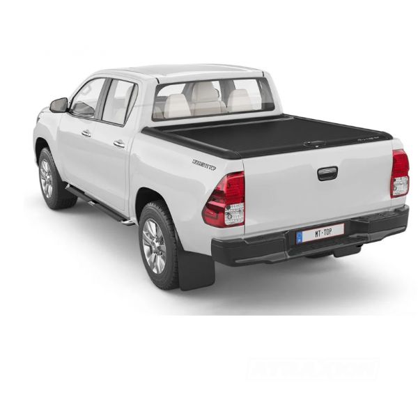 RealTruck - Mountain Top MTR Rollcover in black for Toyota Hilux DC (05-16) - Incl locking bracket for tailgate