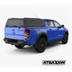 Hardtop Aluminium Rhinoman Xpedition for Ford Ranger & Ranger Raptor Double Cab (12-22) in Matt Black -lift-up panels & lift up rear window