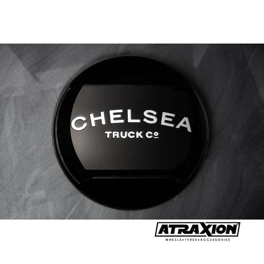 Kokosnootbelettering voor Chelsea Truck Company Harde reservewielhoes voor Land Rover Defender 90/110/130