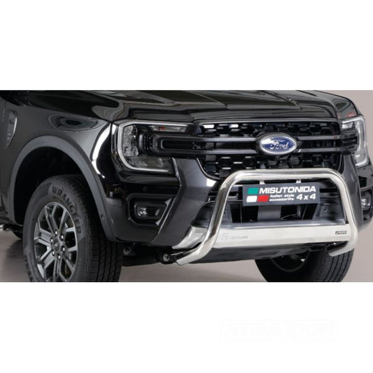 Misutonida inox Bullbar with crossbar 63mm for Ranger (23+) -EU -cert