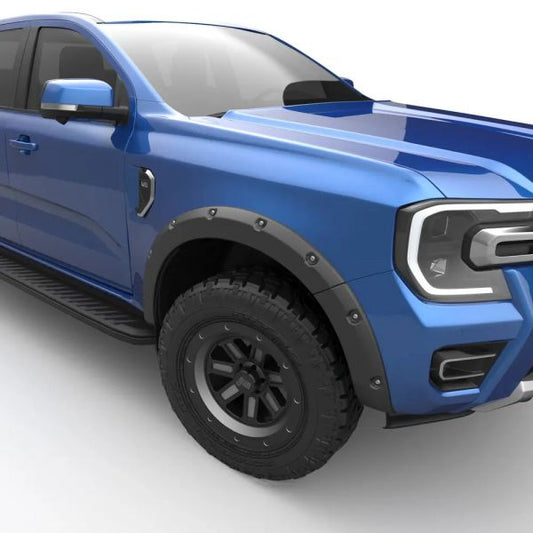 EGR Matt Black Extreme (bolt on look) fender flares 40mm for Ford Ranger DC & EC (Wildtrak) (23-) (full set)