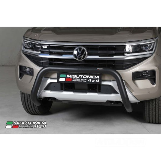 Misutonida inox in black coating Bullbar 76mm for Amarok (23-) -EU -cert