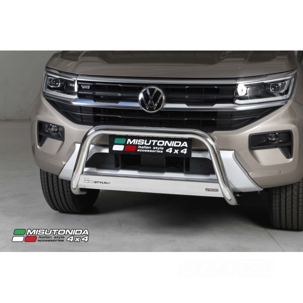 Misutonida inox Bullbar with crossbar 63mm for Amarok (23-) -EU -cert