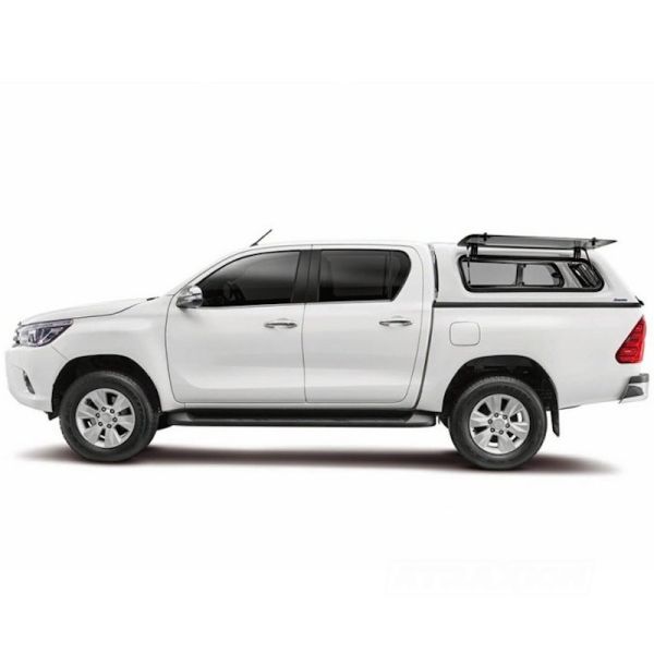 Hardtop Aeroklas Stylish for Toyota Hilux Double Cab (16-) -Pop-up side window -with central locking