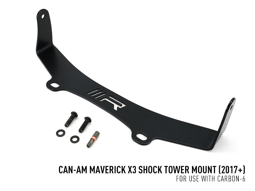 Can-Am Maverick X3 (2017+) - Support de barre lumineuse pour tour d'amortisseur (pour Carbon-6)