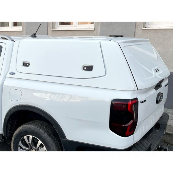 Hardtop Aeroklas work top for VW Amarok Double Cab (23-) in 2E2E Clear White -Pop up side panels -with central locking