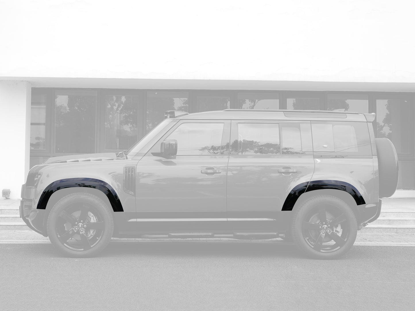 Front and Rear Wheel Arches For Land Rover Defender 110 in Black (2020-present)