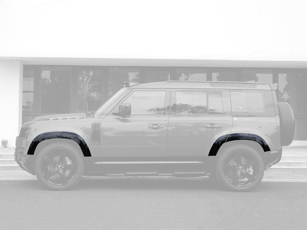 Front and Rear Wheel Arches For Land Rover Defender 110 in Black (2020-present)