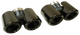 Tail Throat Round Exhaust tips in Gloss Black Stainless Steel for Land Rover Defender 90/110 (2020-present)