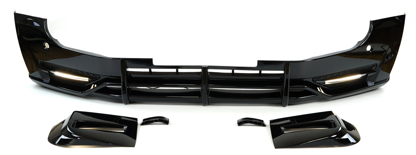 Front Bumper Lip w/ Light Gloss Black for Land Rover Defender 90/110/130 (2020-present)