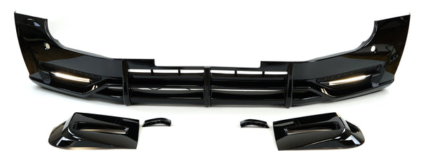 Front Bumper Lip w/ Light Gloss Black for Land Rover Defender 90/110/130 (2020-present)