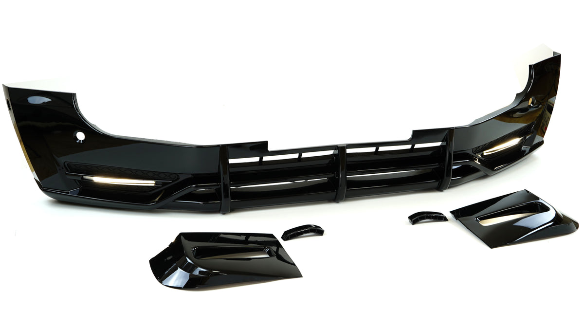 Front Bumper Lip w/ Light Gloss Black for Land Rover Defender 90/110/130 (2020-present)
