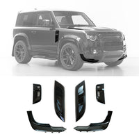 Front Bumper Splitter Style 2 in Gloss Black for Land Rover Defender 90/110 (2020-present)