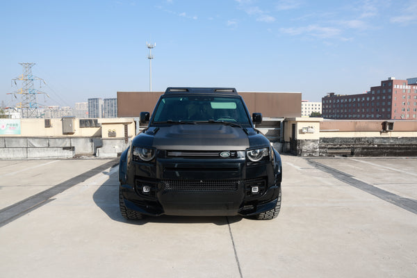 Front Bumper Splitter Style 2 in Gloss Black for Land Rover Defender 90/110 (2020-present)