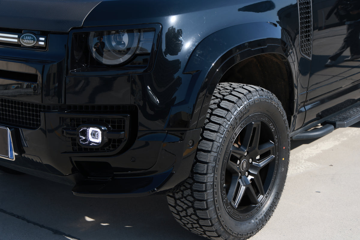 Front Bumper Splitter Style 2 in Gloss Black for Land Rover Defender 90/110 (2020-present)