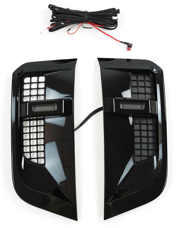 Side Vent Cover w/ Light Gloss Black for Land Rover Defender 90/110 (2020-present)