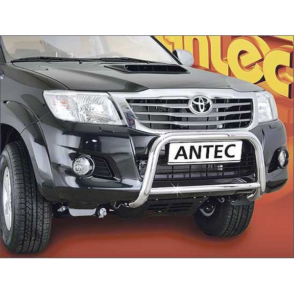 Antec inox bullbar with crosspipe 60mm + 42mm for Hilux (12-15) -EU -cert