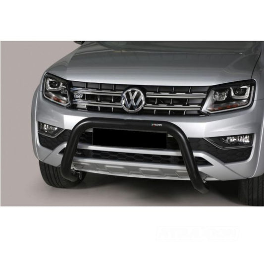 Misutonida inox in black coating Bullbar 76mm for Amarok (Trend Line) ( 10-) -EU -cert