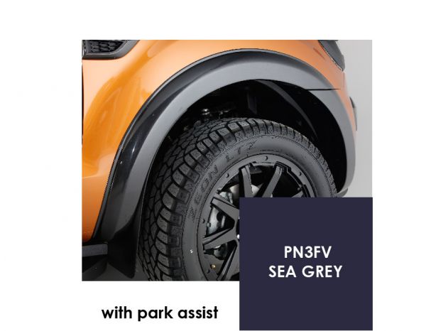 Trux PN3FV Sea Grey fender flares 30mm for Ford Ranger DC with park assist (19-) (full set)