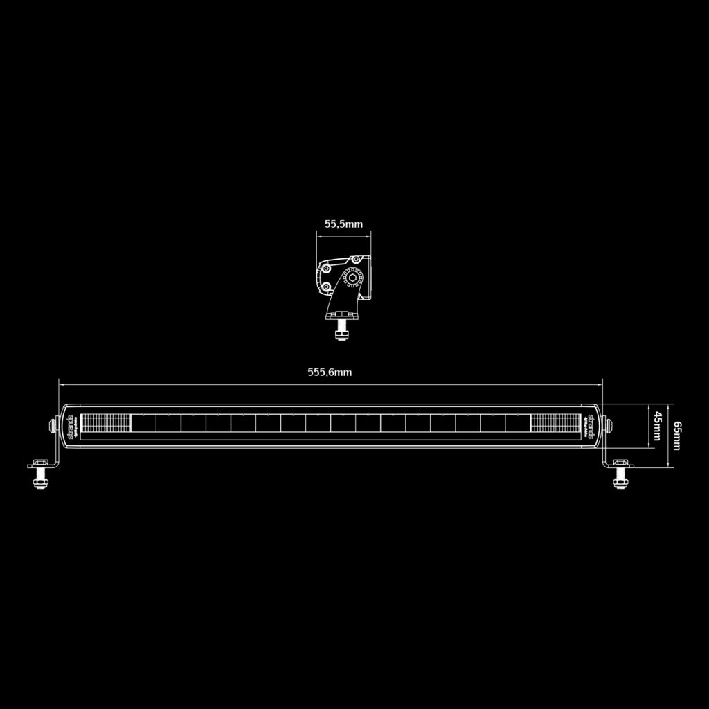 SIBERIA LED BAR 22" ENKEL 95W