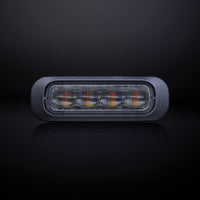 DARK KNIGHT STROBOSCOOPLAMP AMBER 4 LED DONKERE LENS