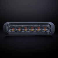 DARK KNIGHT STROBOSCOOPLAMP AMBER 6 LED DONKERE LENS