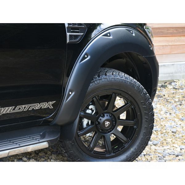 Trux Shadow Black Xtreme fender flares 35mm for Ford Ranger DC (without park assist) (18-) (full set)