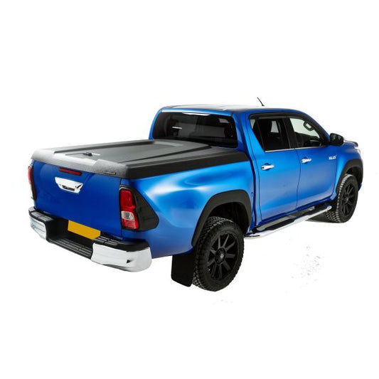Aeroklas Speed tonneau cover in textured black for Toyota Hilux DC (16-20)