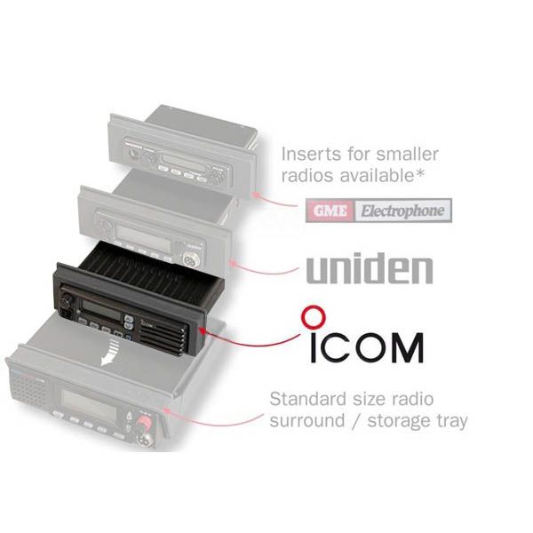 ARB Outback roof console insert 152x40mm (for ICOM radios)