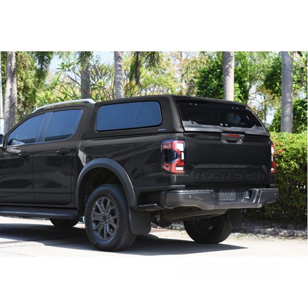 Hardtop Aeroklas Stylish for Ford Ranger Double Cab (23-) -one pop-out & one pop-up side windows -with central locking