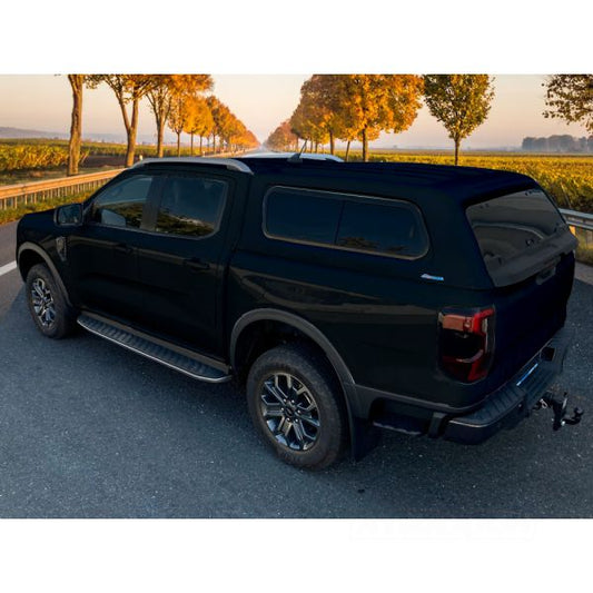 Hardtop Aeroklas Stylish for Ford Ranger Double Cab (23-) -Sliding side windows -with central locking
