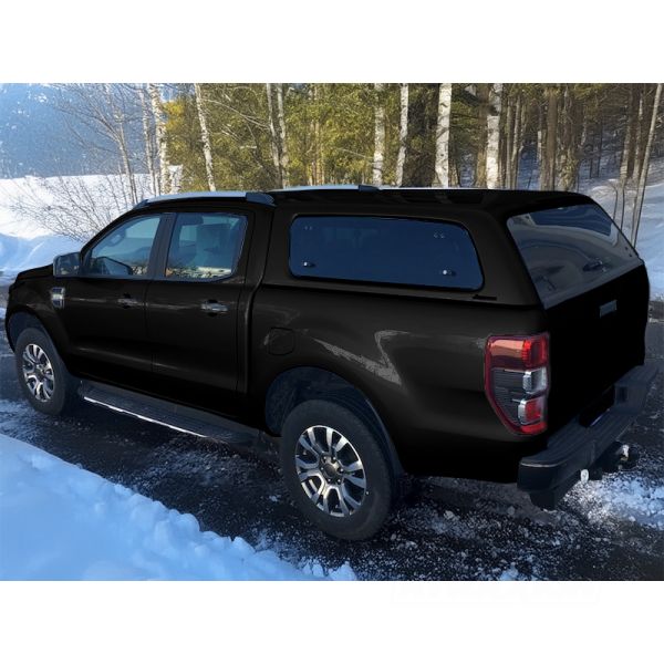Hardtop Aeroklas Stylish for Ford Ranger Double Cab (2012 - 22) in PMECS copper red -Pop-up side window -with central locking