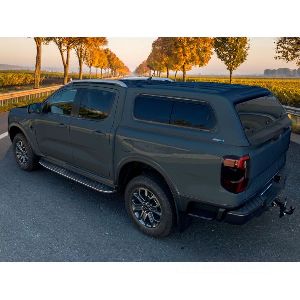 Hardtop Aeroklas Stylish for Ford Ranger Double Cab (23-) -Sliding side windows -with central locking