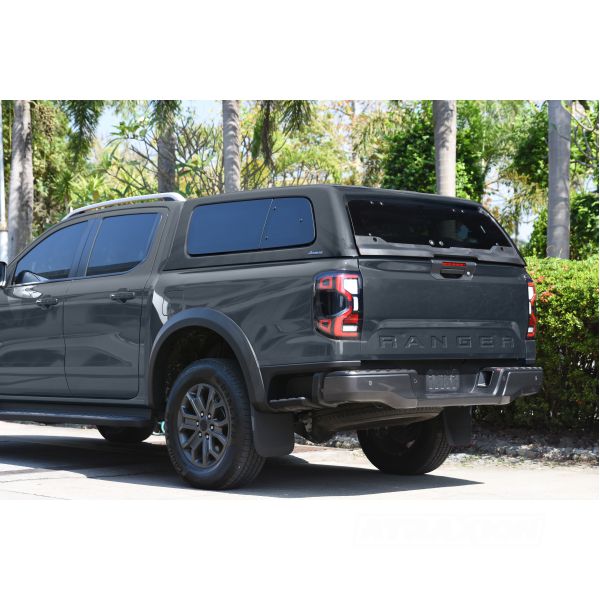Hardtop Aeroklas Stylish for Ford Ranger Double Cab (23-) -one pop-out & one pop-up side windows -with central locking