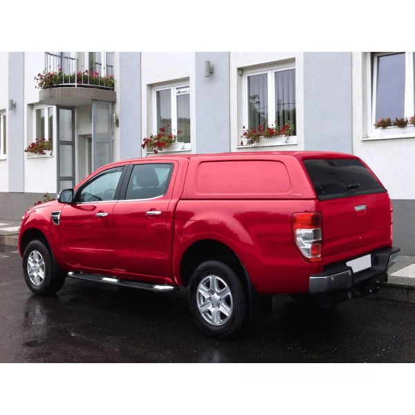 Hardtop Aeroklas Commercial for Ford Ranger Double Cab (2012 - 22) in PMECS copper red -No side windows -with central locking