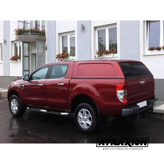 Hardtop Aeroklas Commercial for Ford Ranger Double Cab (2012 - 22) in PMECS copper red -No side windows -with central locking