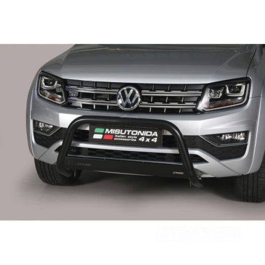 Misutonida inox in black coating Bullbar with crossbar 63mm for Amarok (Trend Line) ( 10-) -EU -cert