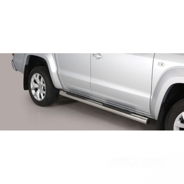 Misutonida inox sidebar with steps for Amarok (23-) (DC!)