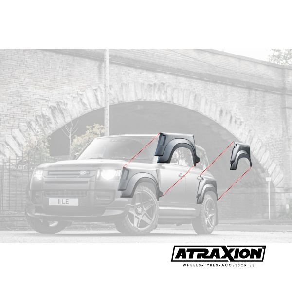 Wide Track Body Kit (voor- en achterwielkasten) voor Land Rover Defender 110