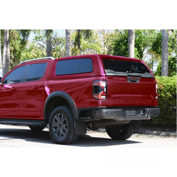 Hardtop Aeroklas Stylish for Ford Ranger Double Cab (23-) -one pop-out & one pop-up side windows -with central locking