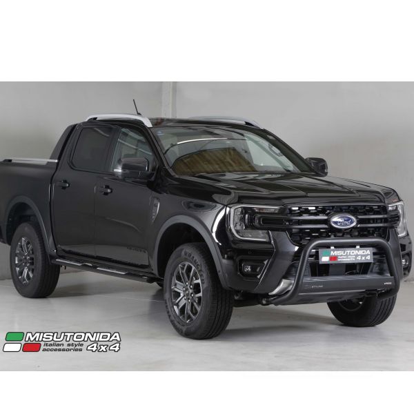 Misutonida inox in black coating bullbar with crossbar 63mm for Ranger (23+) DC -EU -cert